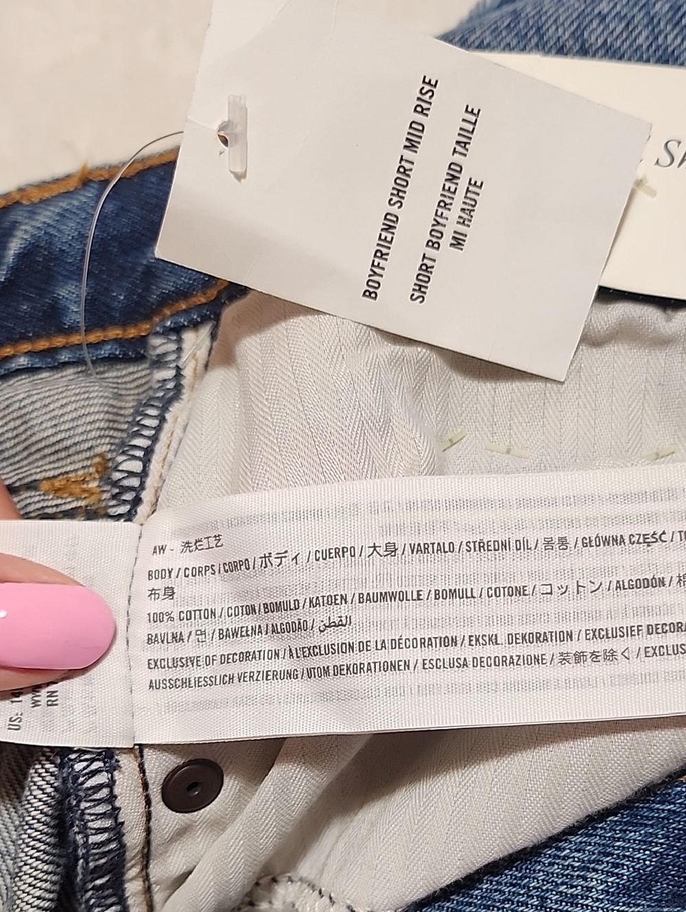 Abercrombie&Fitch The Boyfriend Short  mid-rise medium wash distressed Sz 31/12 - Picture 16 of 16